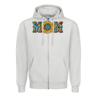 Dove Grey sunflower mom Zipper Hoodie - RanaPortraitStore