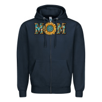 Navy sunflower mom Zipper Hoodie - RanaPortraitStore