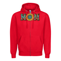 Red sunflower mom Zipper Hoodie - RanaPortraitStore