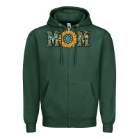 Sports Green sunflower mom Zipper Hoodie - RanaPortraitStore