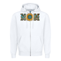 White sunflower mom Zipper Hoodie - RanaPortraitStore