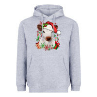 Heather Grey christmas heifer Heavyweight Hoodie - JahusDesignShop