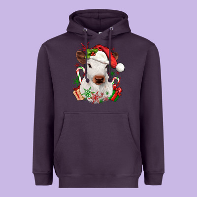 Christmas Heifer Heavyweight Hoodie Designed By Jahusdesignshop