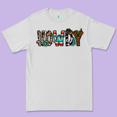 Howdy Premium Tee Designed By Cowhidedigitalart
