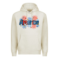 Oatmeal Heather America Premium Hoodie - MaliasSmallBusiness