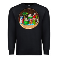 Black puerto rico coasters Premium Sweatshirt - AdoDesignShop