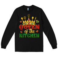 Black queen of the kitchen Long Sleeve Tee - texasbilliewilder
