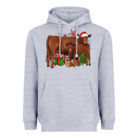 Heather Grey Christmas Gelbvieh Heavyweight Hoodie - JahusDesignShop