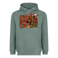Sage Christmas Gelbvieh Heavyweight Hoodie - JahusDesignShop