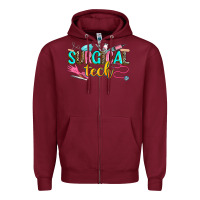 Burgundy surgical tech Zipper Hoodie - Zillion Design Studio