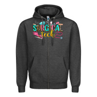 Charcoal Heather surgical tech Zipper Hoodie - Zillion Design Studio