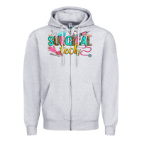 Heather Grey surgical tech Zipper Hoodie - Zillion Design Studio