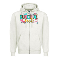 Oatmeal Heather surgical tech Zipper Hoodie - Zillion Design Studio