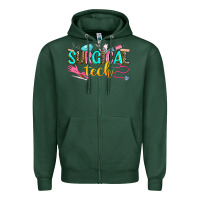 Sports Green surgical tech Zipper Hoodie - Zillion Design Studio