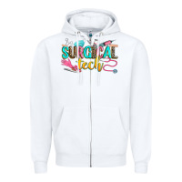 White surgical tech Zipper Hoodie - Zillion Design Studio