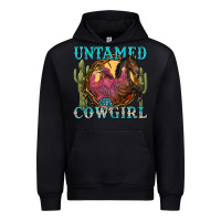 Black untamed cowgirl Urban Hoodie - NancyCooperArtShop