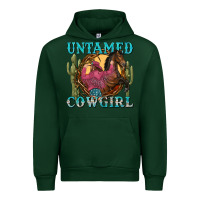 Forest Green untamed cowgirl Urban Hoodie - NancyCooperArtShop