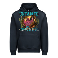 Navy untamed cowgirl Urban Hoodie - NancyCooperArtShop