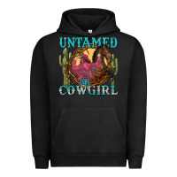 Pigment Black untamed cowgirl Urban Hoodie - NancyCooperArtShop