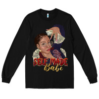 Black self made babe afro black woman Long Sleeve Tee - texasbilliewilder
