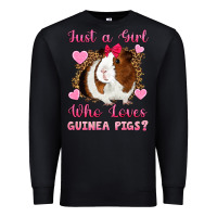 Black Just A Girl Love Who Loves Guinea Pigs Premium Sweatshirt - Artiststas
