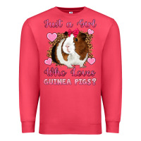 Cardinal Just A Girl Love Who Loves Guinea Pigs Premium Sweatshirt - Artiststas