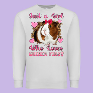 Just A Girl Love Who Loves Guinea Pigs Premium Sweatshirt Designed By Artiststas