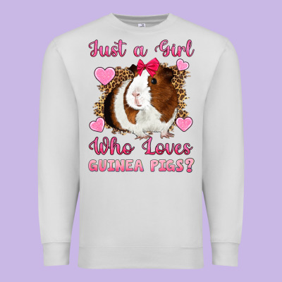 Just A Girl Love Who Loves Guinea Pigs Premium Sweatshirt Designed By Artiststas