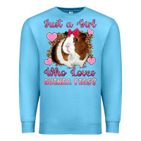 Ocean Blue Just A Girl Love Who Loves Guinea Pigs Premium Sweatshirt - Artiststas