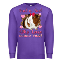 Purple Just A Girl Love Who Loves Guinea Pigs Premium Sweatshirt - Artiststas