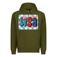 Army Green usa retro Premium Hoodie - MaliasSmallBusiness