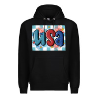 Black usa retro Premium Hoodie - MaliasSmallBusiness