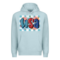 Blue Mist usa retro Premium Hoodie - MaliasSmallBusiness