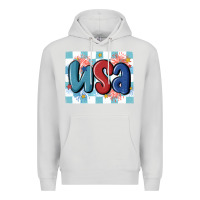 Dove Grey usa retro Premium Hoodie - MaliasSmallBusiness