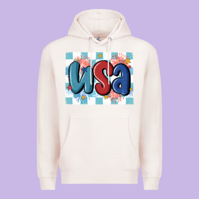 Usa Retro Premium Hoodie Designed By Maliassmallbusiness
