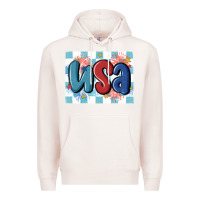 Pale Pink usa retro Premium Hoodie - MaliasSmallBusiness