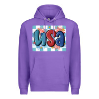 Purple usa retro Premium Hoodie - MaliasSmallBusiness