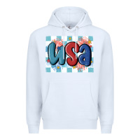 White usa retro Premium Hoodie - MaliasSmallBusiness