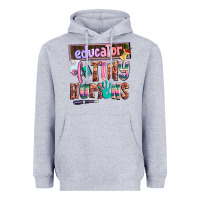 Heather Grey educator of tiny humans Heavyweight Hoodie - AdoDesignShop