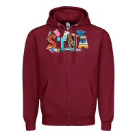 Burgundy stna Zipper Hoodie - Zillion Design Studio