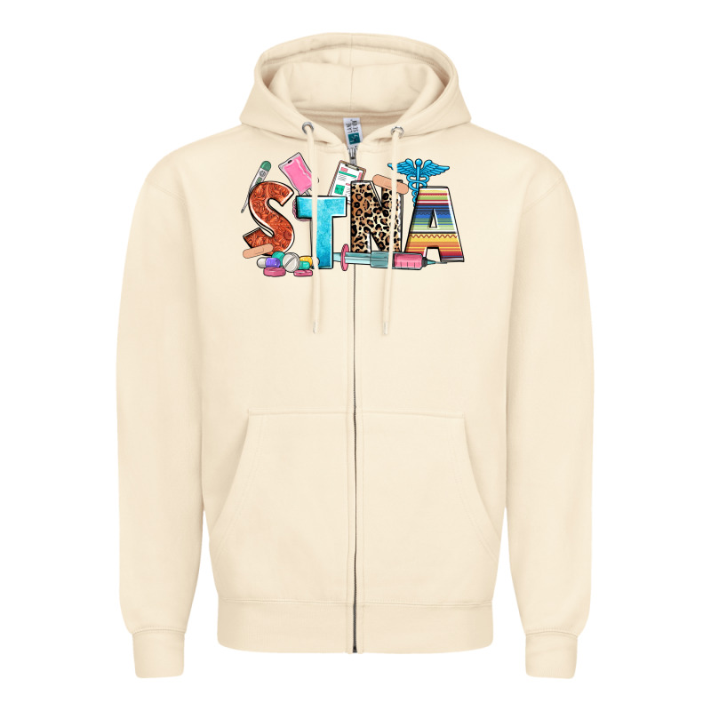 Stna Zipper Hoodie by Zillion Design Studio | Teevron