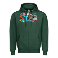 Sports Green stna Zipper Hoodie - Zillion Design Studio