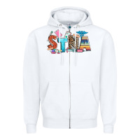 White stna Zipper Hoodie - Zillion Design Studio