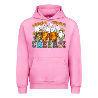 Fuchsia Pink western cheers with ghosts Urban Hoodie - NancyCooperArtShop