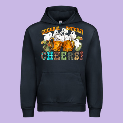 Western Cheers With Ghosts Urban Hoodie Designed By Nancycooperartshop