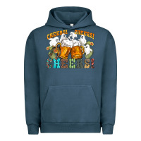 Pigment Midnight Navy western cheers with ghosts Urban Hoodie - NancyCooperArtShop