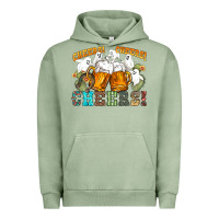 Pigment Oil Green western cheers with ghosts Urban Hoodie - NancyCooperArtShop