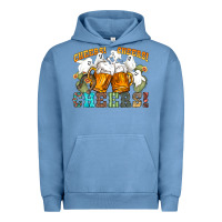 Pigment Pebble Blue western cheers with ghosts Urban Hoodie - NancyCooperArtShop