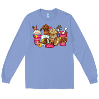 Colony Blue dachshund coffee cups Long Sleeve Tee - Zillion Design Studio