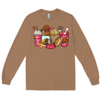 Toasted Coconut dachshund coffee cups Long Sleeve Tee - Zillion Design Studio